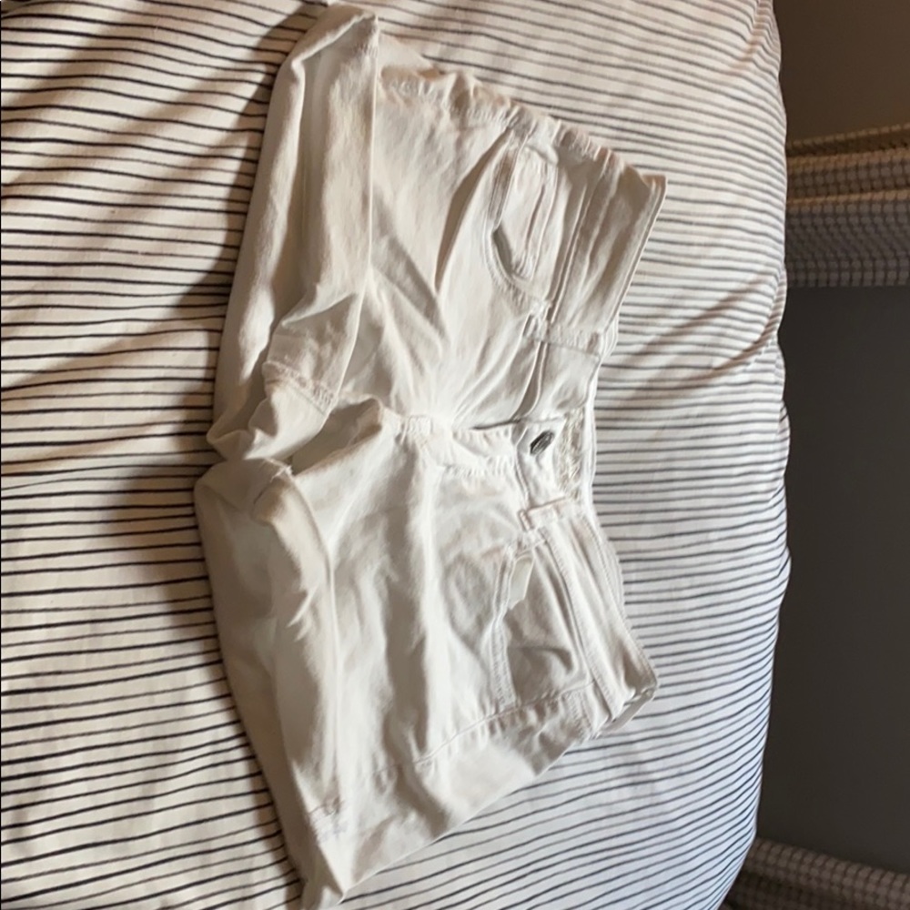 white jean shorts